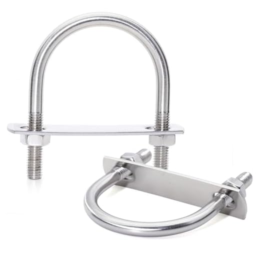 FamlTol M8 Bügelschraube 60mm Innenbreite, Rundstahlbügel U-Bolzen Zurrbügel, U Bügel Mit Gewinde für Zur Befestigung verschiedener kleiner und schwerer Rohre im Innen- und Außenbereich | 2 Stück