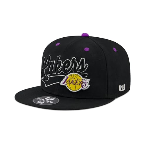 Ultra Game NBA Official Mens Snap Back 3D Embroidered Team Logo Baseball Cap Hat - Unisex Los Angeles Lakers Team Color 1SIZE
