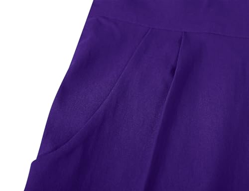 Image of MUXXN Women's Midi Pencil 1950s Vintage Cocktail 3 /4 Sleeve Tie Neck Bodycon Mid-Calf Dress with Pockets