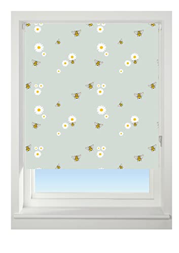 Bumble Bee and Daisy Blackout Roller blind (90 cm)