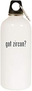 got zircon? - 20oz Stainless Steel White Water Bottle with Carabiner, White