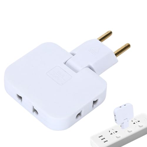 Adaptadores de enchufe, extensión de enchufe | Toma de pared múltiple de 3 vías | Protección contra sobrecargas portátil versátil 2500W, punta giratoria de 180 grados, extensor de salida de grifo mu