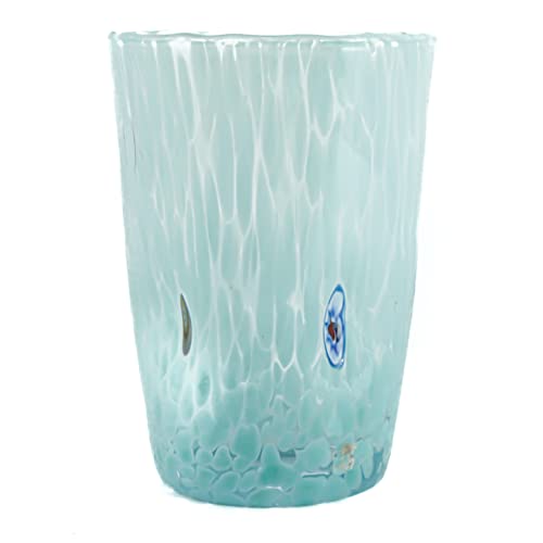 Millefiori Verre de Murano Bleu clair Fait main, bleu clair, 11.5oz Cover