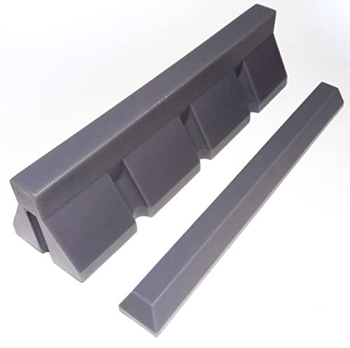 FLVFF Barreira de Jersey Fingerboard e Bloco de Estacionamento Cinza Resina (JBRG) (Cinza)