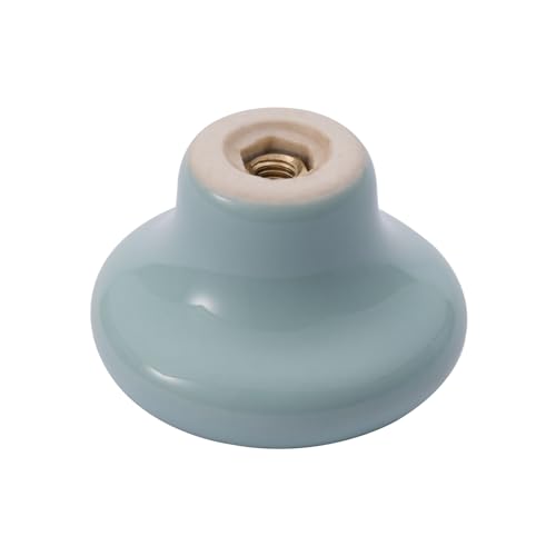Miniatura 6 de 6pcs Pomos De Cerámica Para Armario Redondas Perillas De Los Muebles Para Habitación De Niños Gabinetes De Cocina Estantería Verde Claro