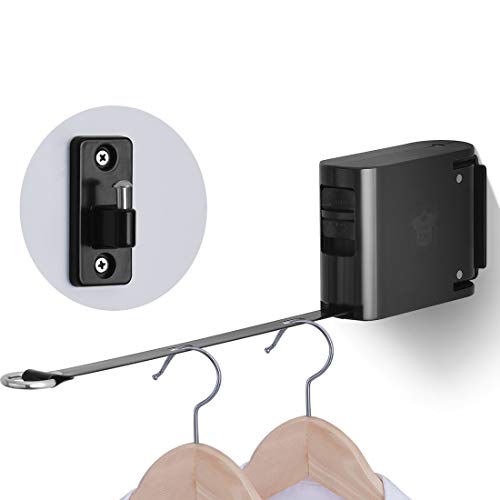 Retractable Clothesline Adjustable Single Washing Line with 13.8 Feet Heavy Duty Line for Home, Dormitories, Laundry, Hotels and Travel