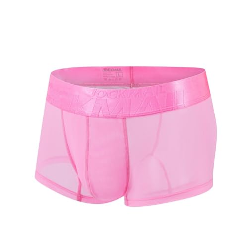 Mens Sexy Mesh Underwear Boxers See Through Sheer Trunks Ultra Thin Bulge Pouch Boxer Briefs2