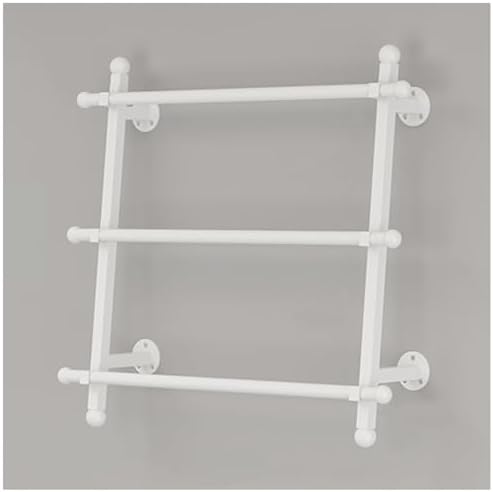 Wall-Mounted Organizer Rack for Scarves, Ties, Belts, Towels, and Wrapping Paper - Space-Saving Storage Solution for Home and Retail Use，White 80x60CM