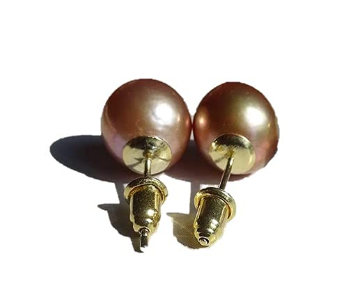 Boucles d'oreilles clou perle de culture d'eau douce légères anti irritation