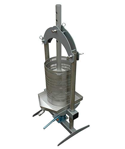 Fischer Kellereitechnik OPRIH18 hydraulische 18 Liter Beerenpresse/Obstpresse/Weinpresse und Honigpresse aus Edelstahl Cover