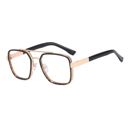 Gafas cuadradas grandes MUTYNE de doble puente y montura informal para hombre