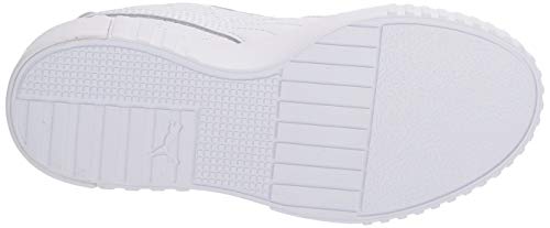 PUMA Girls Sneaker, White Black-Pantone 185C,10.5 M US4