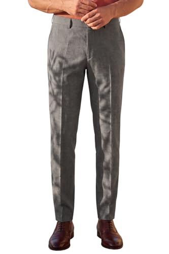 Image of Louis Philippe Men's Slim Fit Everyday Smart Wear Comfort Stretch Work Ready Solid Formal Trouser