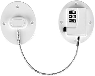 Fridge Lock Jsdoin Digital Password Refrigerator Lock Child Safety Cabinet Locks Mini 3M Adhesive Safety Kids Lock Fridge Locks for Adults Suitable Freezer Door File Drawer Cabinet Cupboard Windows