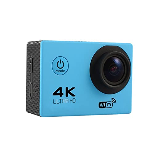 Image of Action Camera Action Camera Ultra HD 4K WiFi 2.0-Inch Screen 170D Underwater 30M Go Waterproof Pro Helmet Video Recording Cameras Sport Cam (Bundle : Only Camera Color : Blue)
