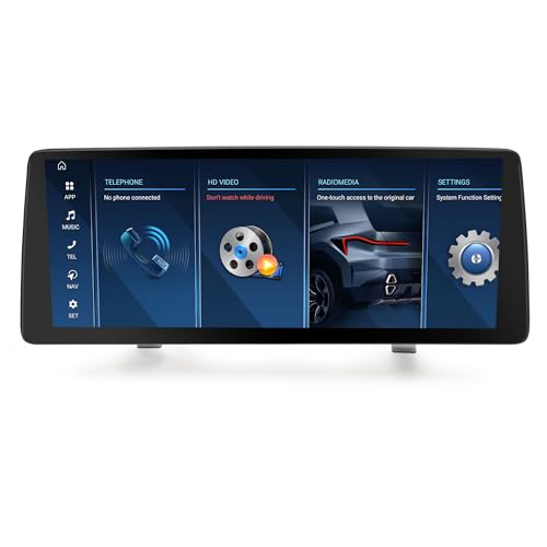 ✪【Mantiene le Funzioni Originali del Sistema】Decoder Can-Bus integrato, supporta il telecomando al volante e il pulsante Idrive, con facile accesso a tutte le funzioni (non supportato dopo l'installazione di APK); mantiene il sistema audio HiFi originale; mantiene la funzione originale della radio/lettore CD e non distrugge il cavo originale; lo schermo originale della telecamera posteriore; mostra le funzioni Bluetooth 5.1 e del volante. Mostra il sistema originale su questo nuovo schermo IPS.