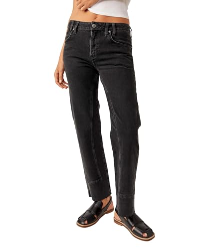 Free People Risk Taker High-Rise Straight