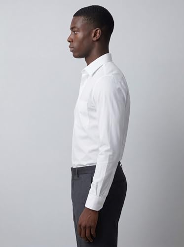 Image of INKAST Men's Cotton Blend Plain Formal Shirt | Full Sleeves Solid Shirts| Straight Regular Fit | Office and Regular Wear