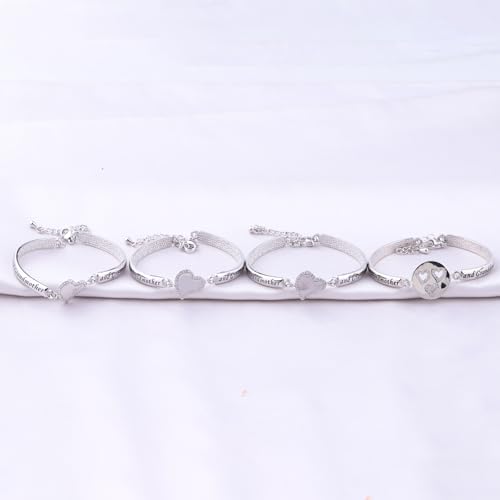 Image of BEKECH Grandma Granddaughter Gifts The Love Between A Grandmother and Granddaughter Is Forever Bracelet Matching Bracelet