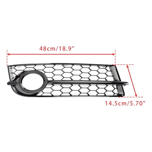 Grille pare chocs compatible avec 2007-2010 TT MK2 ensemble calandre antibrouillard avant