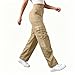 MaMiDay Baggy Cargo Pants for Women High Waisted Open Leg Pants Hiking Streetwear Fashion Outfits with Multiple Pockets Khaki
