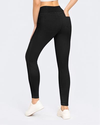 CLOZOZ Stretchy Jeans for Women Tummy Control Jeggings for Women Skinny Trendy Pants with Pockets2