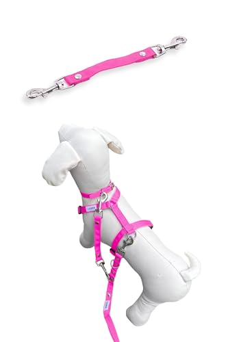 [LaLUCA GOODS] 犬 ショルダーリード 小型犬 中型犬 大型犬 アドバンスモア 01モデル ハンズフリー ピンク ダブルナスカンパーツ Sサイズ