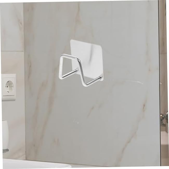 IMIKEYA 6pcs Stainless Steel Sponge Holders Punch Adhesive Wall Mounted Sink Sponge Racks for Kitchen and Bathroom Space Saving Storage