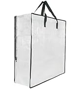 GONGKANGYUAN 25 Gallon Large Clear Storage Bags with Zipper and Handles, Blanket Bags for Closet ...