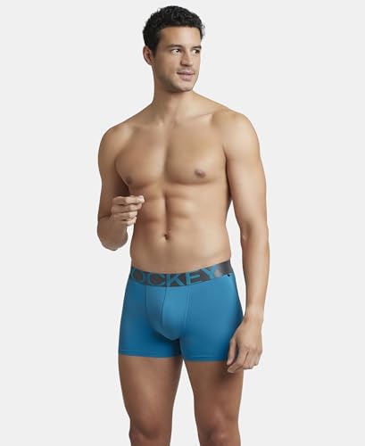 Image of Jockey IC28 Men's Tactel Microfiber Elastane Stretch Solid Trunk with Moisture Move Treatment