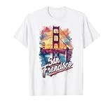San Francisco Golden Gate Bridge Watercolor Souvenir T-Shirt