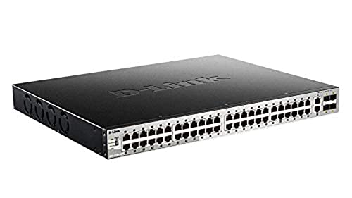 Image of D-Link 48-Port, PoE Gigabit Ethernet Switch, Lite Layer 3 Stackable Managed, 48x 10 /100 /1000 BT Ports, 2X 10GBase-T, 4X 10G SFP+ Ports (DGS-3130-54PS)