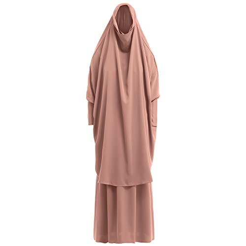 Women's Muslim Prayer Dress Hijab Scarf Eid Prayer Jilbab Khimar Niqab Burka Abaya Maxi Islamic Arabian Modest Cardi Robe2