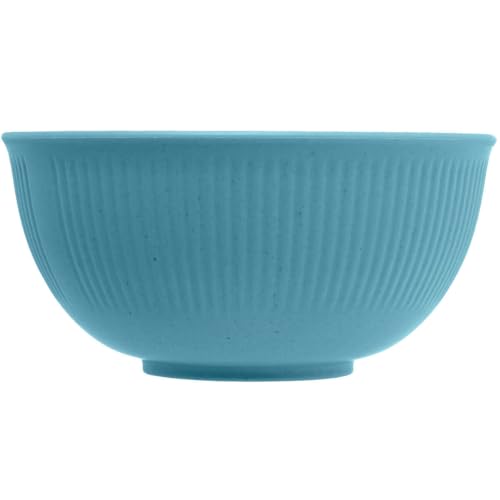 Kit 6 Bowls Bambu Plástico Stripes Lyor 500ml Coloridos 15x7cm Tigelas Sobremesas Cereais