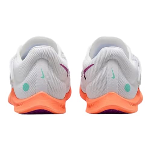 Image of Zoom Elite Long Jump Shoes (Unisex - White /Black-Laser Orange-Hyper Pink) by Nike