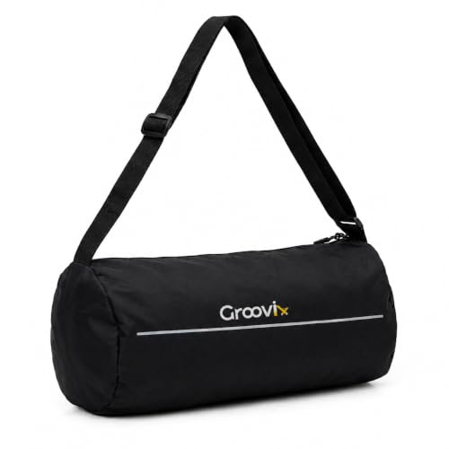 Image of Groovix Gym Bag for Women & Men, 17L Duffle Bag for Gym, Yoga, Cricket & Sports, Duffle Bags for Men, Gym Duffle Bags, Travel Bag, Branded Gym Bag