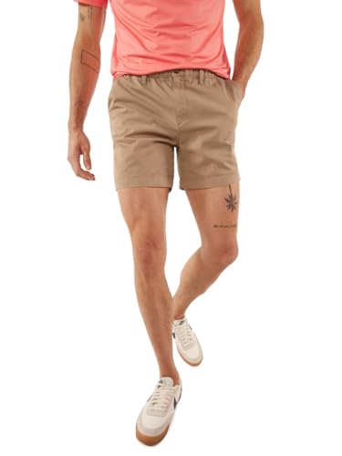 Image of Chubbies Chino Shorts Men 5.5 Inch - Mens Shorts Casual with Elastic Waistband, Side and Back Pockets, Stretch Cotton Blend
