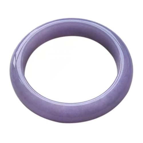 Jadeite Bracelet for Women Bangle, Burmese Jadeite with Fine Glutinous Bright Violet Round-Strip, Suitable for a Wife Gift