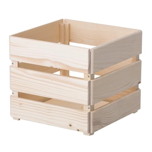 カインズ(CAINZ) Kumimoku スタックボックス 縦32cm 横32cm 高さ28cm 耐荷重5kg 天然木 組み木 積み重ね可能 収納ケース ボックス 鉢カバー