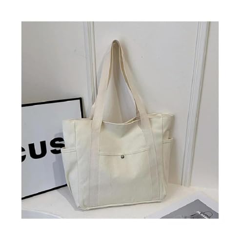 HSHTTKL Large Work Tote Bag Thick Canvas Bag Casual Versatile Solid Color Shoulder Bag Commuter Zipper Square Bag HSHTTKL Large Work Tote Bag Thick Canvas Bag Casual Versatile Solid Color Shoulder Bag Commuter Zipper Square Bag