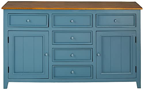 Image of APRODZ Mango Wood Cubatao Sideboard Storage Cabinet for Living Room