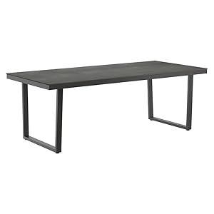 OUTLIV. Gartentisch Modern Edelstahl HPL wetterfest anthrazit grau 220x100 cm 8 Personen Kratzfest UV-beständig