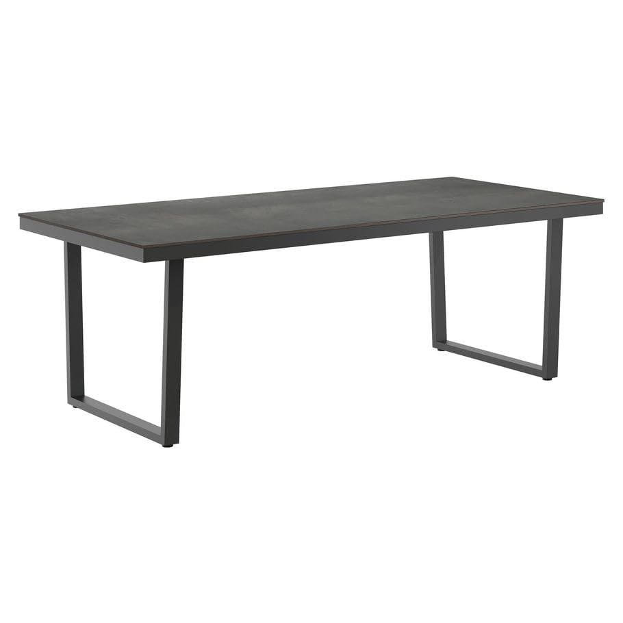 OUTLIV. Gartentisch Modern Edelstahl HPL wetterfest anthrazit grau 220x100 cm 8 Personen Kratzfest...