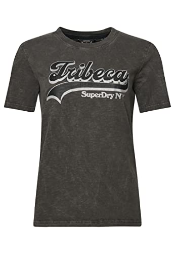 T-shirt Superdry Donna Grigio W1010873a : fini les hauts déformés après le lavage