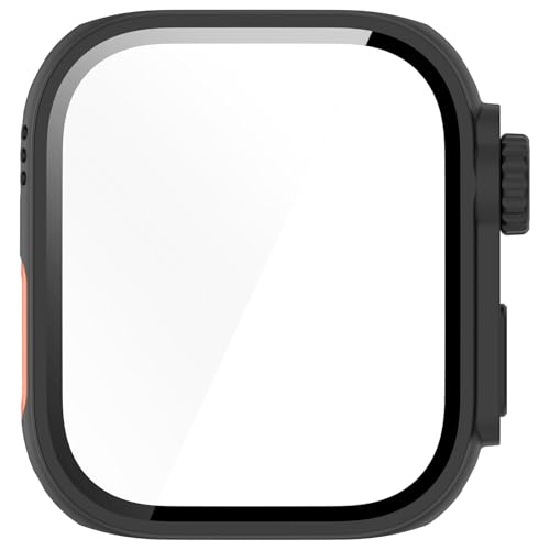 SKEIDO Full Coverage Case with Screen Protector Compatible with Huawei Watch Fit 3 / PC and Tempered Glass Protective Case Cover Smart Watch Accessories (Black)