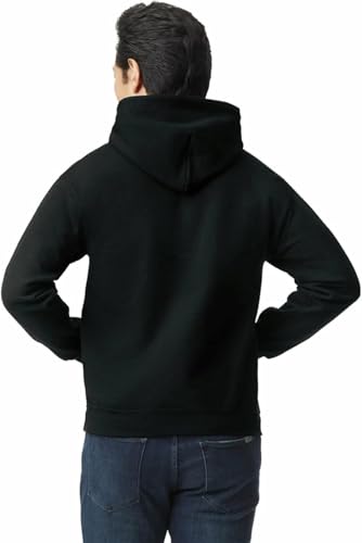 Image of Men's Cotton Hoodie Full Sleeve Sweatshirt Black