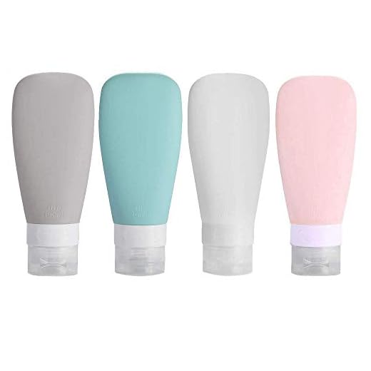 Kit Viagem 4 Frascos Silicone Pote 90ml Porta Creme Shampoo Perfume Loção Corporal Sabonete Líquido