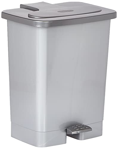 Cosmoplast 17L Step-On Waste Bin With Pedal Pearl Grey