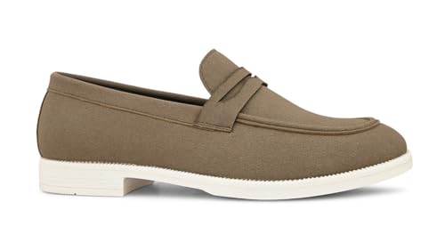 Image of MACTREE Suede Leather Stylish Loafers Shoes for Men