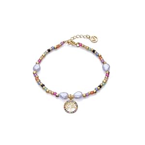 Viceroy – 14091P01019 – Pulsera Fashion de acero e ip dorado con cristales y perlas sinteticas para mujer – 14091P01019